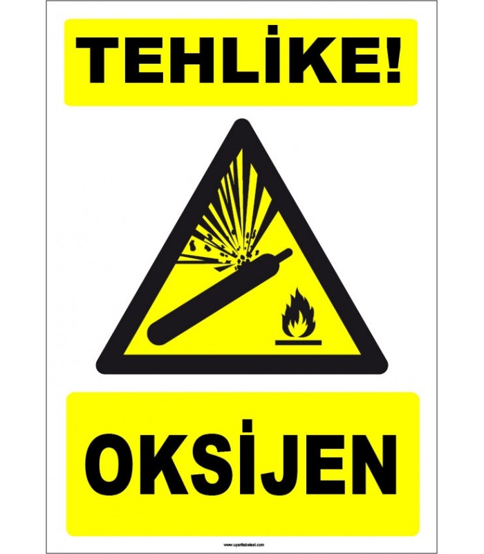 ZY1909 - ISO 7010 Tehlike! Oksijen