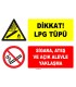 ZY1901 - ISO 7010 Dikkat LPG Tüpü, Sigara ve Açık Alevle Yaklaşmayın