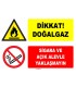 ZY1899 - ISO 7010 Dikkat Doğalgaz, Sigara ve Açık Alevle Yaklaşmayın