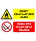 ZY1911 - ISO 7010 Dikkat Kolay Alevlenir Madde, Sigara, Ateş ve Açık Alevle Yaklaşma