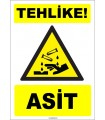 ZY1914 - ISO 7010 Tehlike! Asit