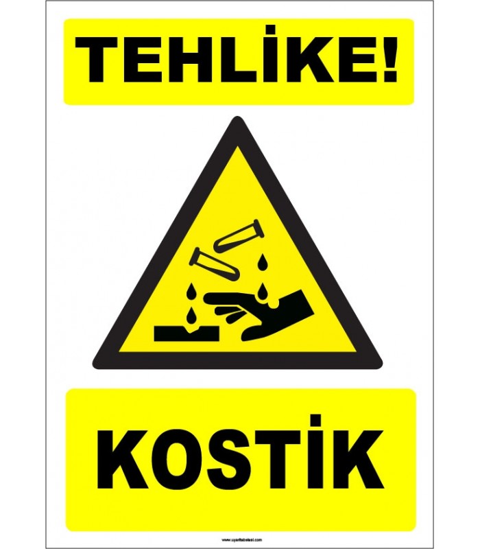 ZY1915 - ISO 7010 Tehlike! Kostik