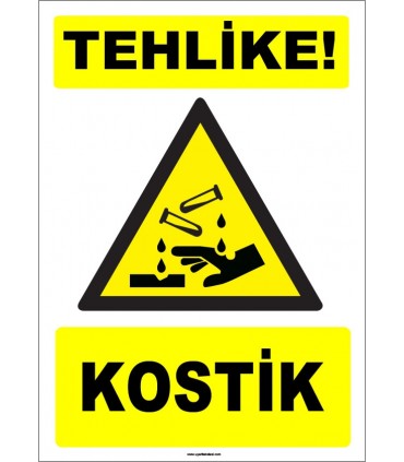 ZY1915 - ISO 7010 Tehlike! Kostik