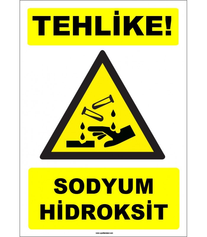 ZY1919 - ISO 7010 Tehlike! Sodyum Hidroksit