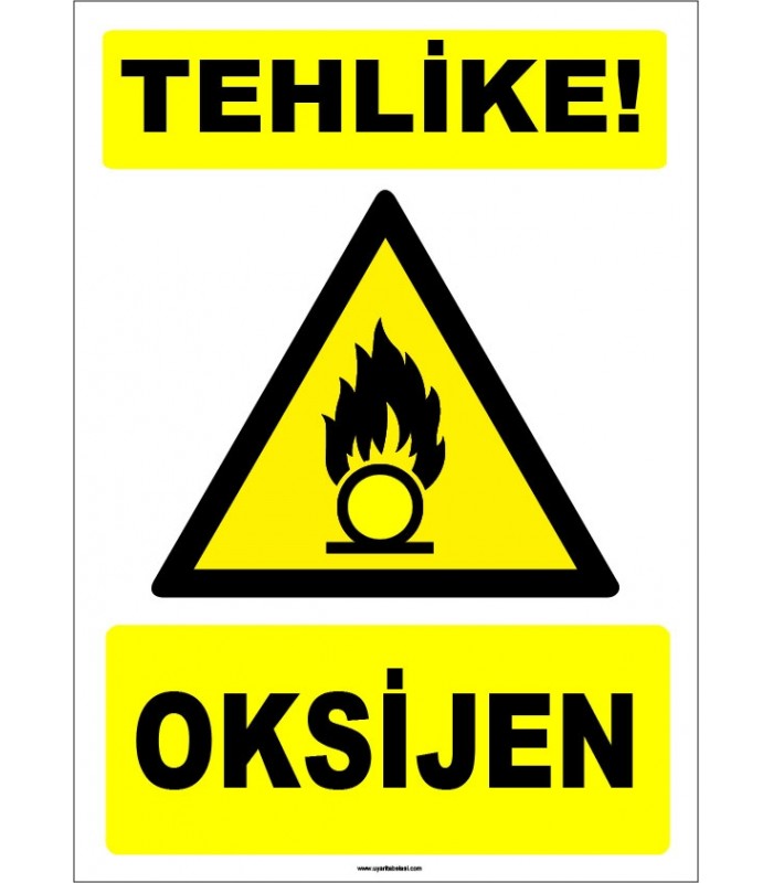 ZY1920 - ISO 7010 Tehlike! Oksijen