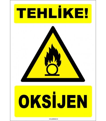 ZY1920 - ISO 7010 Tehlike! Oksijen
