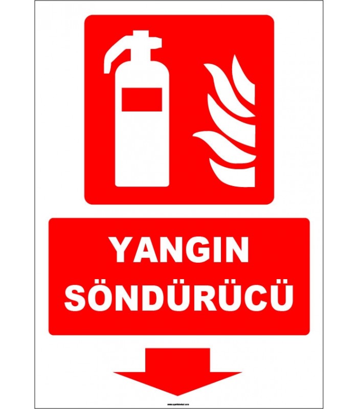 ZY1926 - ISO 7010 Yangın Söndürücü, aşağı tarafta