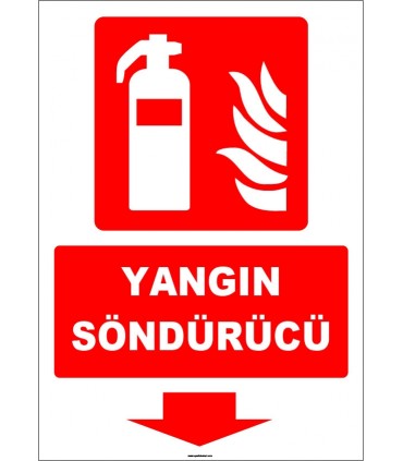 ZY1926 - ISO 7010 Yangın Söndürücü, aşağı tarafta