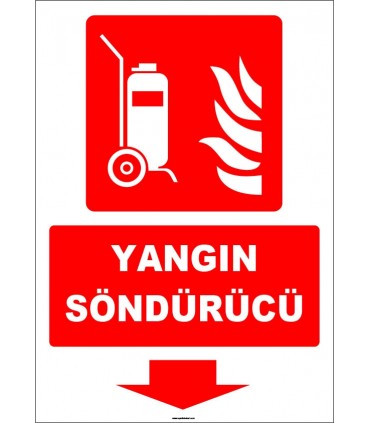 ZY1925 - ISO 7010 Tekerlekli Yangın Söndürücü, aşağı tarafta