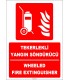 ZY1928 - ISO 7010 Türkçe İngilizce Tekerlekli Yangın Söndürücü, Wheeled Fire Extinguisher