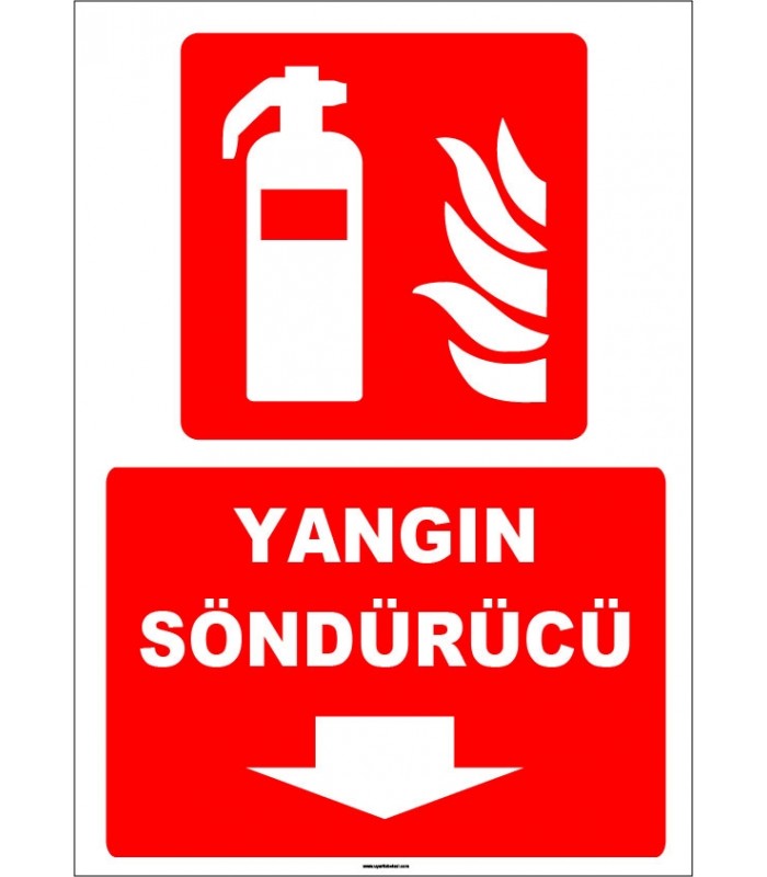 ZY1931 - ISO 7010 Yangın Söndürücü, aşağı tarafta