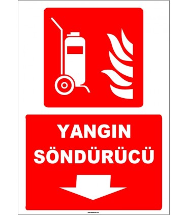 ZY1932 - ISO 7010 Tekerlekli Yangın Söndürücü, aşağı tarafta