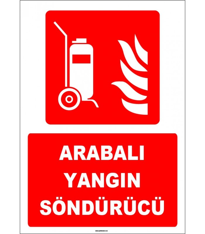 ZY1934 - ISO 7010 Arabalı Yangın Söndürücü