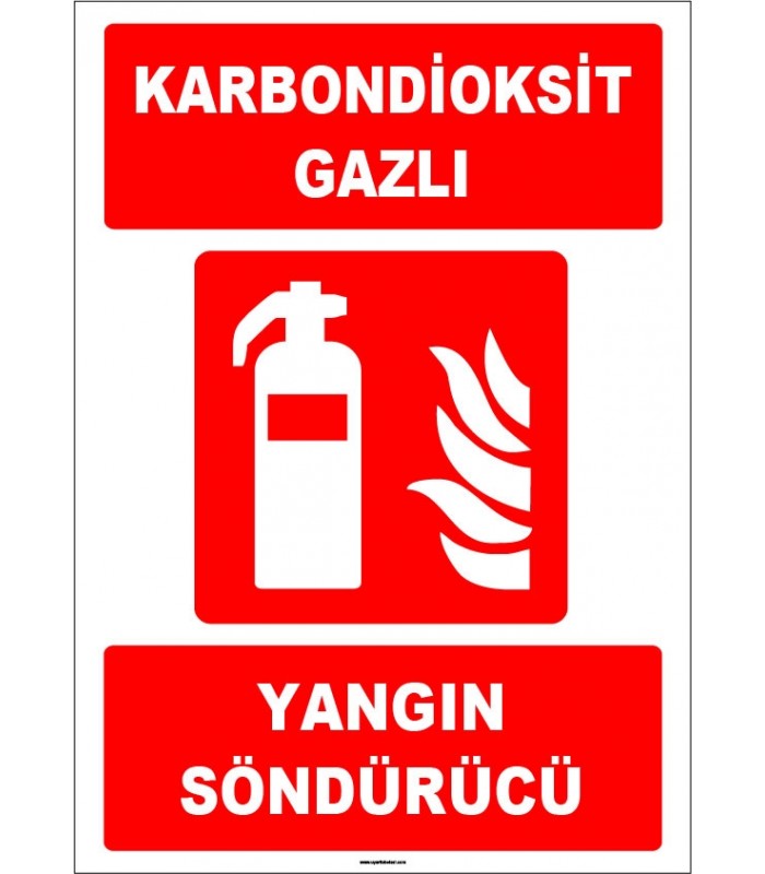 ZY1938 - ISO 7010 Karbondioksit Gazlı Yangın Söndürücü