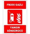 ZY1944 - ISO 7010 Tekerlekli FM200 Gazlı Yangın Söndürücü