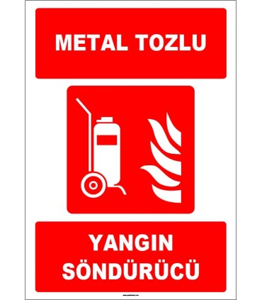 ZY1945 - ISO 7010 Tekerlekli Metal Tozlu Yangın Söndürücü