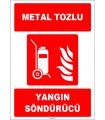 ZY1945 - ISO 7010 Tekerlekli Metal Tozlu Yangın Söndürücü