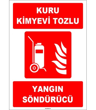 ZY1948 - ISO 7010 Tekerlekli Kuru Kimyevi Tozlu Yangın Söndürücü