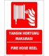 ZY1951 - ISO 7010 Türkçe İngilizce Yangın Hortumu Makarası, Fire Hose Reel