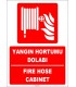 ZY1952 - ISO 7010 Türkçe İngilizce Yangın Hortumu Dolabı, Fire Hose Cabinet