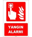 ZY1960 - ISO 7010 Türkçe İngilizce Yangın Alarmı, Fire Alarm
