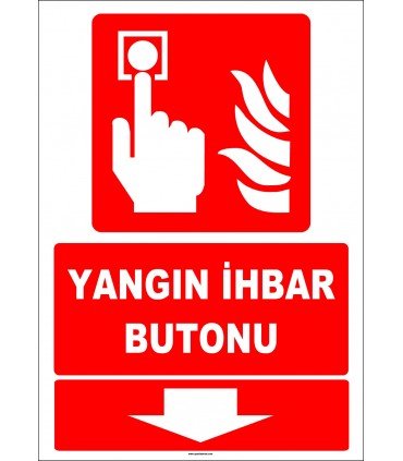 ZY1978 - ISO 7010 Yangın İhbar Butonu, Aşağıda
