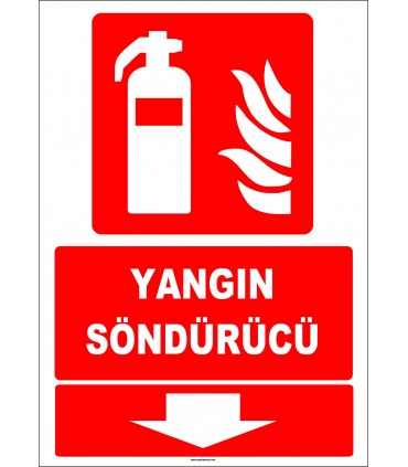 ZY1980 - ISO 7010 Yangın Söndürücü, aşağı tarafta