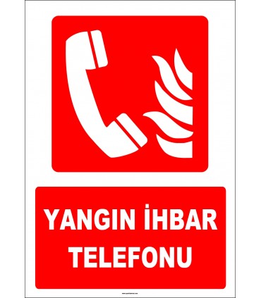 ZY1982 - ISO 7010 Yangın İhbar Telefonu