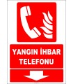 ZY1983 - ISO 7010 Yangın İhbar Telefonu, Aşağı Tarafta