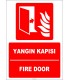 ZY1991 - ISO 7010 Türkçe İngilizce Yangın Kapısı, Fire Door