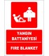 ZY1997 - Türkçe İngilizce Yangın Battaniyesi, Fire Blanket