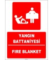 ZY1997 - Türkçe İngilizce Yangın Battaniyesi, Fire Blanket