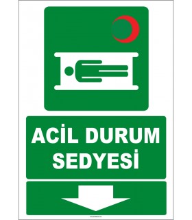 ZY2017 - ISO 7010 Acil Durum Sedyesi, aşağıda