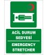 ZY2015 - ISO 7010 Türkçe İngilizce Acil Durum Sedyesi, Emergency Stretcher