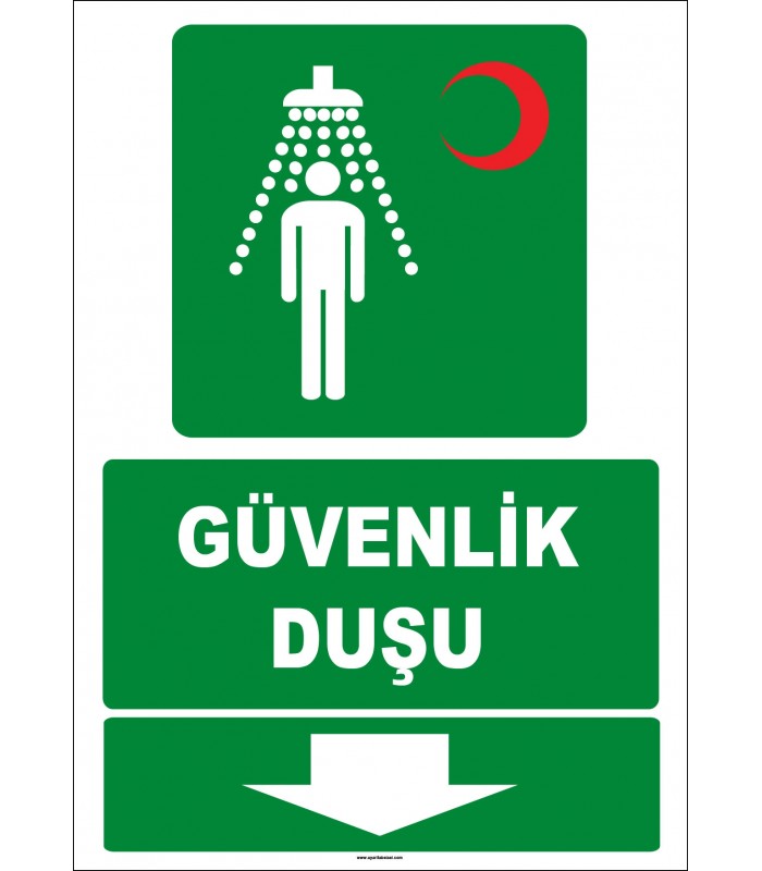 ZY2039 - ISO 7010 Güvenlik Duşu, Aşağıda