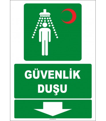 ZY2039 - ISO 7010 Güvenlik Duşu, Aşağıda