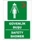 ZY2040 - ISO 7010 Türkçe İngilizce Güvenlik Duşu, Safety Shower