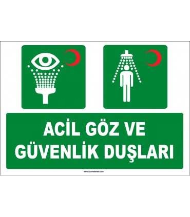 ZY2042 - ISO 7010 Acil Göz ve Güvenlik Duşları