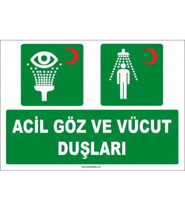 ZY2043 - ISO 7010 Acil Göz ve Vücut Duşları