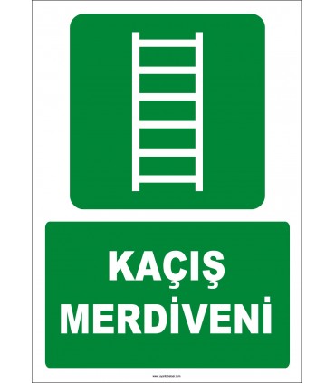 ZY2084 - ISO 7010 Kaçış Merdiveni