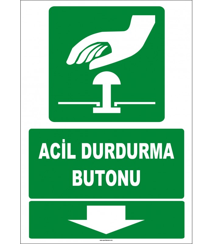 ZY2080 - ISO 7010 Acil Durdurma Butonu, Aşağıda