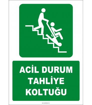 ZY2074 - ISO 7010 Acil Durum Tahliye Koltuğu