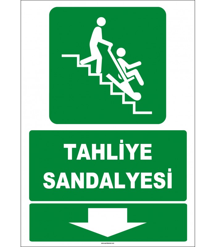 ZY2075 - ISO 7010 Tahliye Sandalyesi, Aşağıda