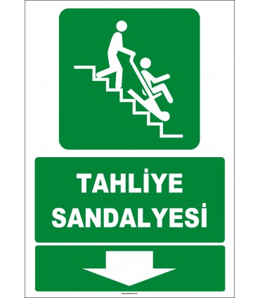 ZY2075 - ISO 7010 Tahliye Sandalyesi, Aşağıda