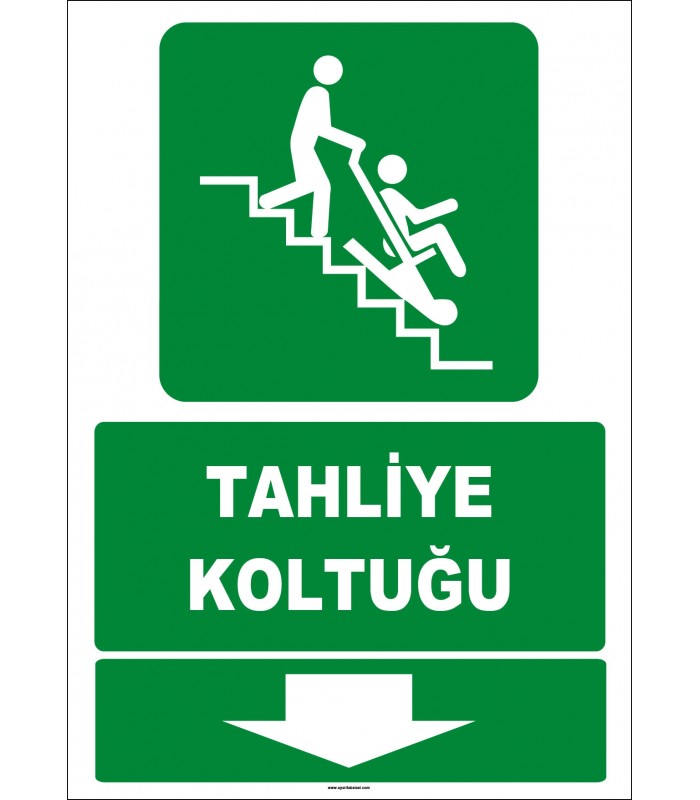 ZY2076 - ISO 7010 Tahliye Koltuğu, Aşağıda