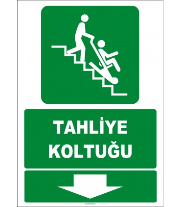 ZY2076 - ISO 7010 Tahliye Koltuğu, Aşağıda