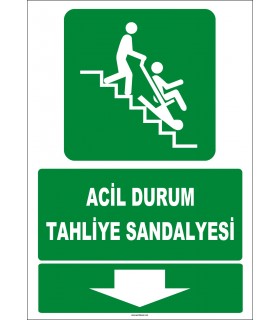 ZY2078 - ISO 7010 Acil Durum Tahliye Sandalyesi, Aşağıda