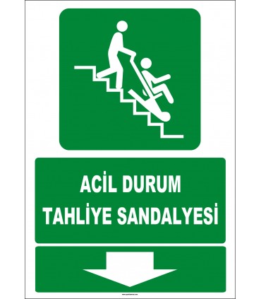 ZY2078 - ISO 7010 Acil Durum Tahliye Sandalyesi, Aşağıda