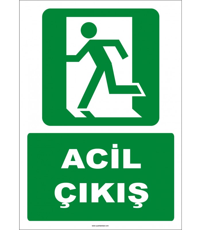 ZY2067 - ISO 7010 Acil Çıkış, Sola Koşan