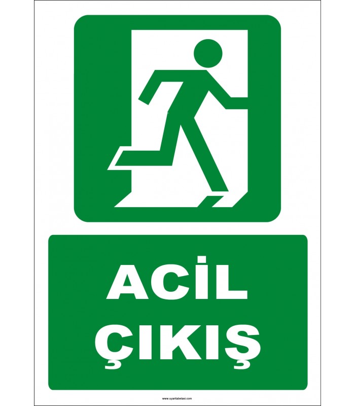 ZY2068 - ISO 7010 Acil Çıkış, Sağa Koşan